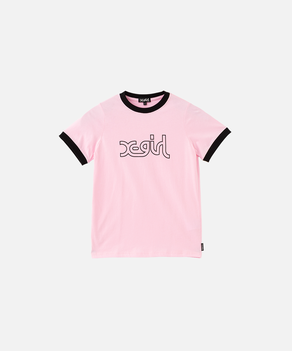 X-girl Logo Ringer S/S Tee