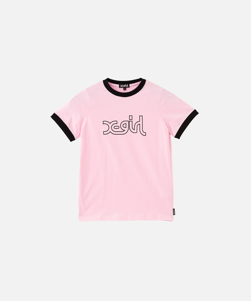 X-girl Logo Ringer S/S Tee