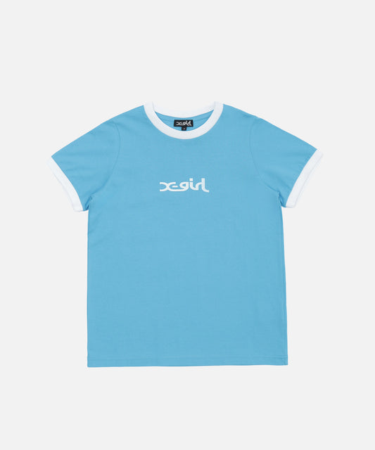 X-girl Logo Ringer S/S Tee