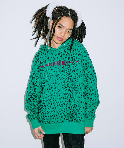 #1 LEOPARD SWEAT HOODIE, HOODIES & SWEATERS, X-Girl  