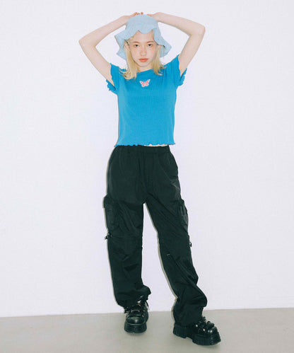 ROUND POCKET NYLON PANTS