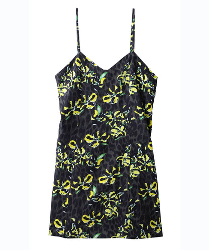 FLORAL LEOPARD ALOHA CAMISOLE DRESS