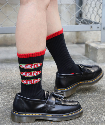 OVAL LOGO RIB SOCKS