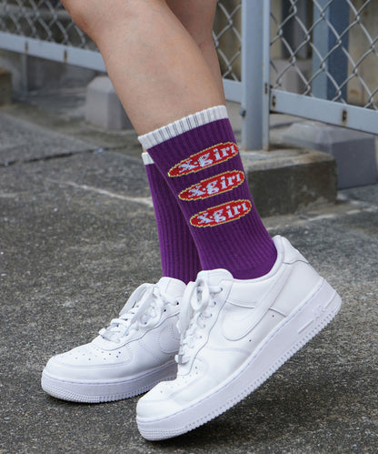 OVAL LOGO RIB SOCKS