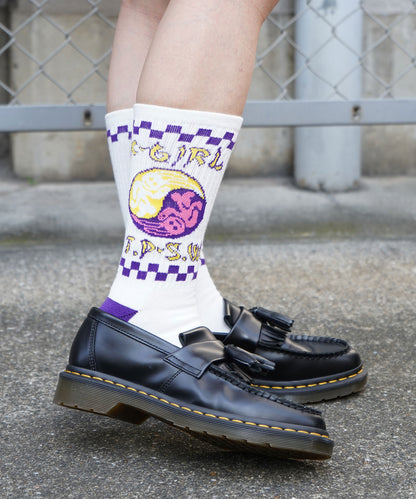 YIN YANG BUNNY RIB SOCKS