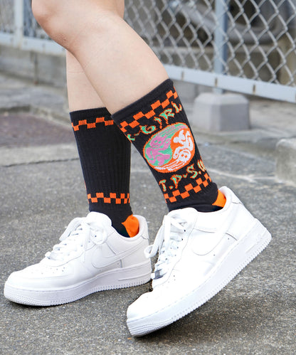 YIN YANG BUNNY RIB SOCKS