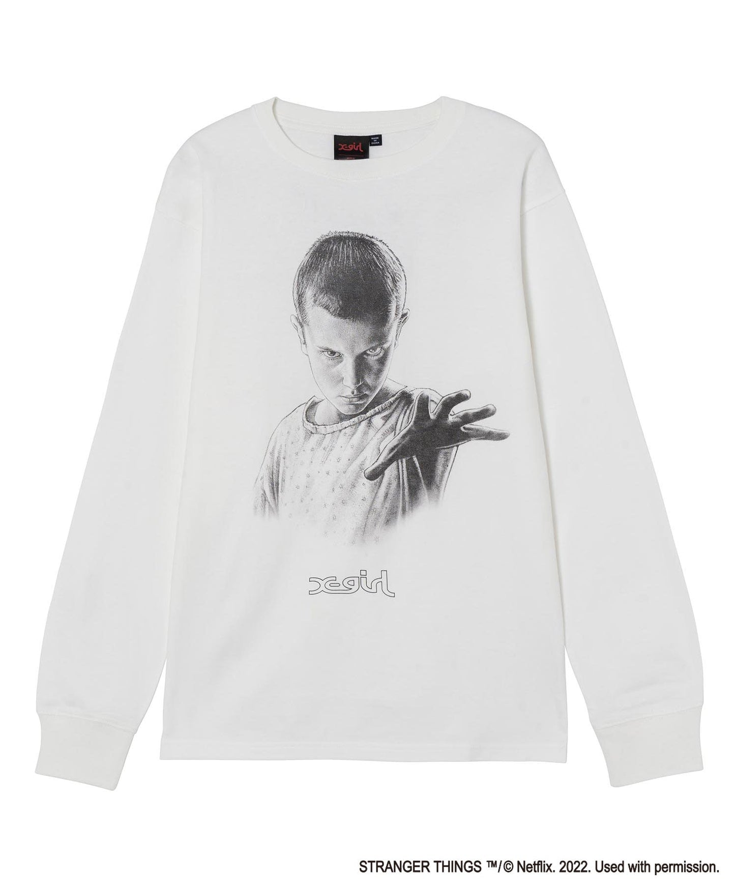 X-girl x STRANGER THINGS ELEVEN L/S TEE