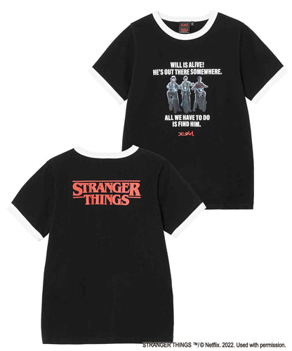 X-girl x STRANGER THINGS BOYS RINGER S/S TEE