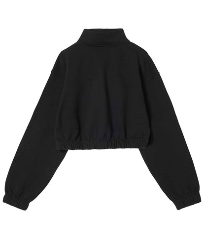 BASIC OVAL LOGO HALF ZIP SWEAT TOP