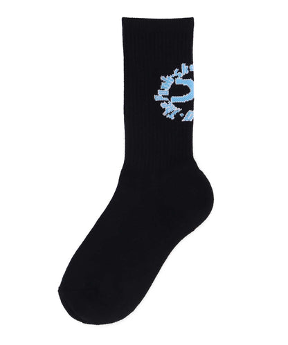 CIRCLE X LOGO RIB SOCKS