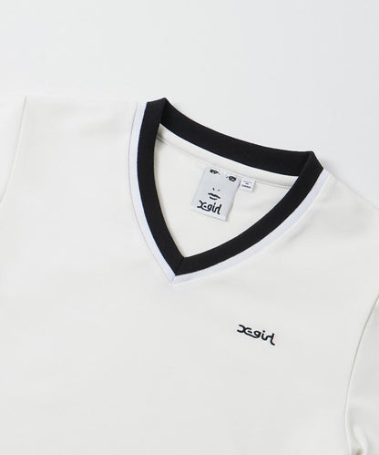 CONTRAST COLLAR S/S TEE