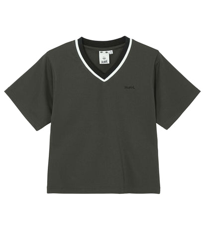 CONTRAST COLLAR S/S TEE