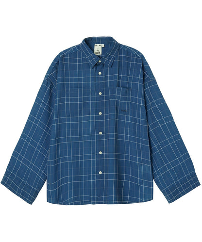 WIDE SLEEVE PLAID SHIRT