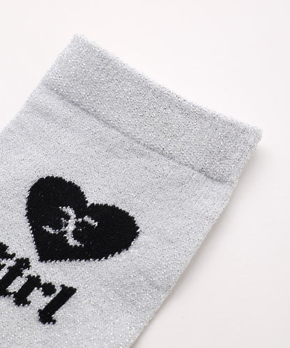 X-girl HEART GLITTER SOCKS
