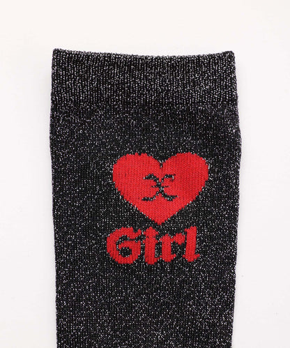 X-girl HEART GLITTER SOCKS