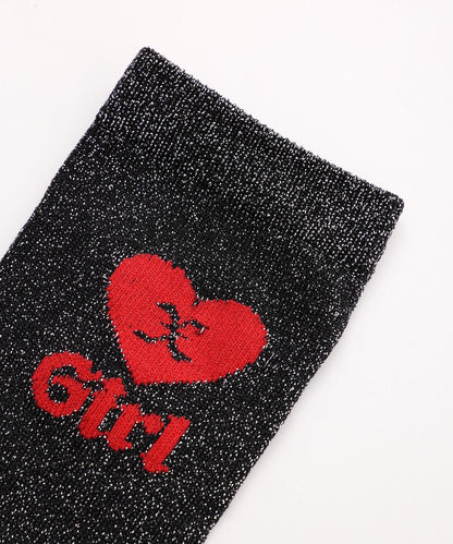 X-girl HEART GLITTER SOCKS