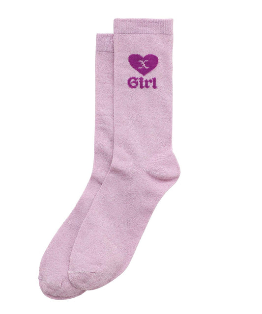 X-girl HEART GLITTER SOCKS