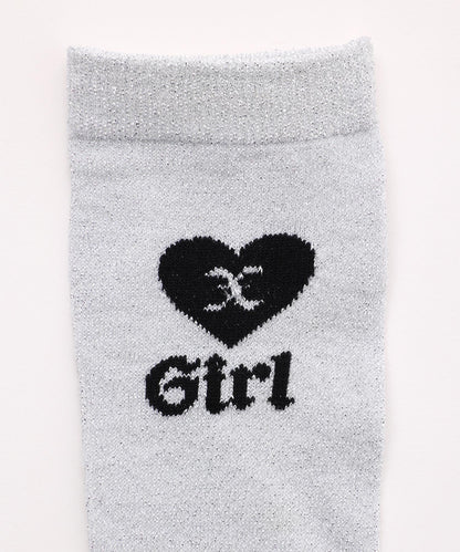 X-girl HEART GLITTER SOCKS