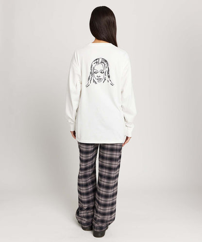EMBROIDERED FACE L/S TEE