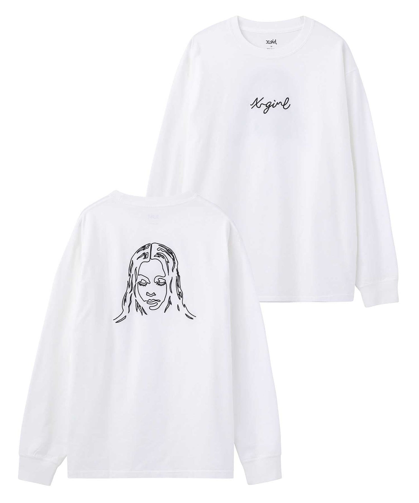 EMBROIDERED FACE L/S TEE