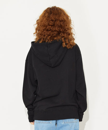 SATIN PATCH SWEAT HOODIE