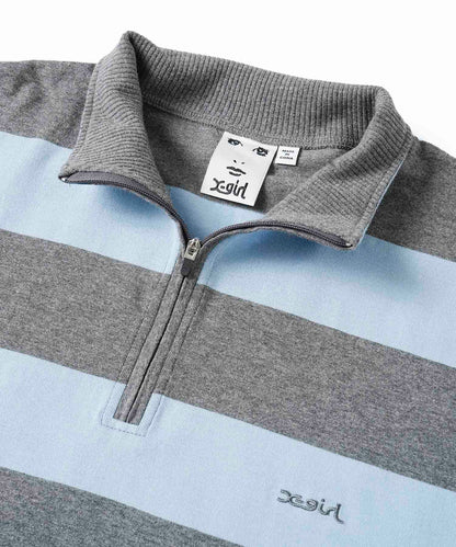 STRIPED HALF ZIP BIG TOP