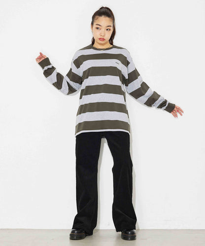STRIPED L/S BIG TEE