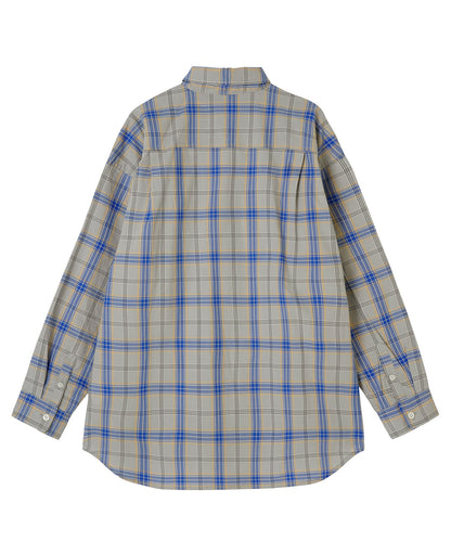 PLAID FACE EMBOROIDERY SHIRT