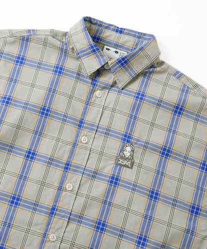 PLAID FACE EMBOROIDERY SHIRT