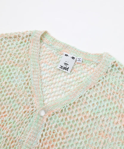 OPENWORK KNIT CARDIGAN