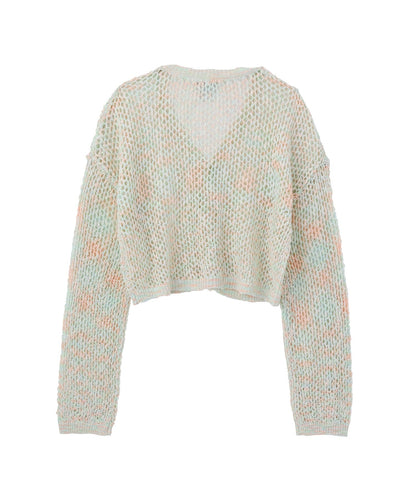 OPENWORK KNIT CARDIGAN