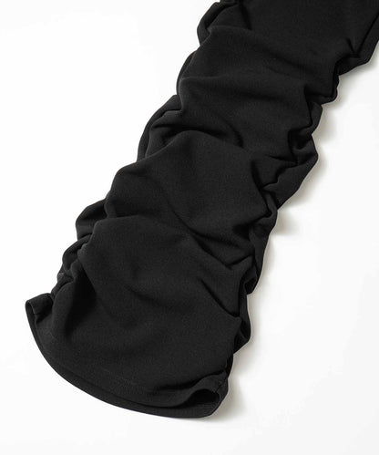 GATHERED EASY FLARE PANTS