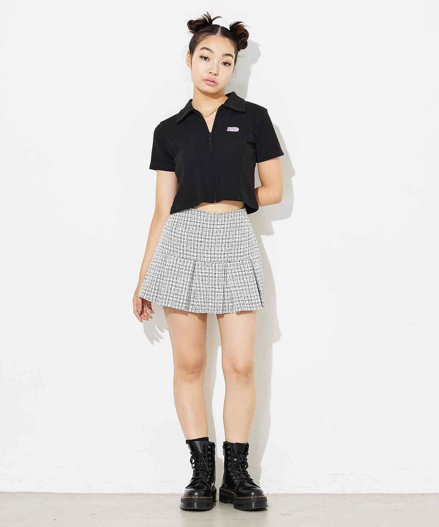 TWEED JERSEY SKORT