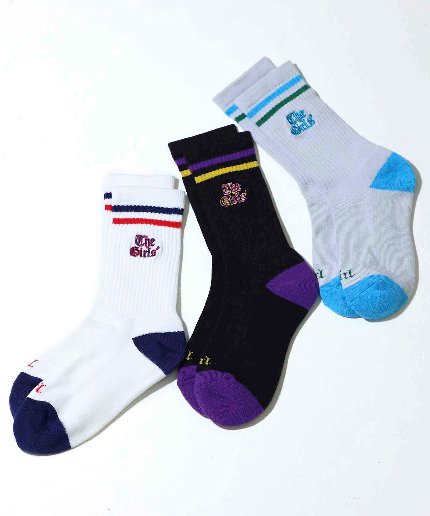 OLD ENGLISH LOGO LINE RIB SOCKS