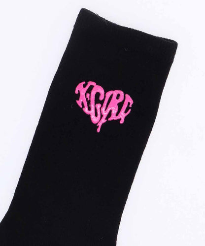 DRIPPING HEART LOGO SOCKS