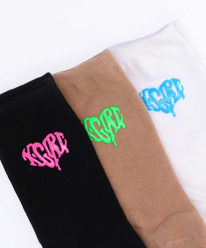DRIPPING HEART LOGO SOCKS