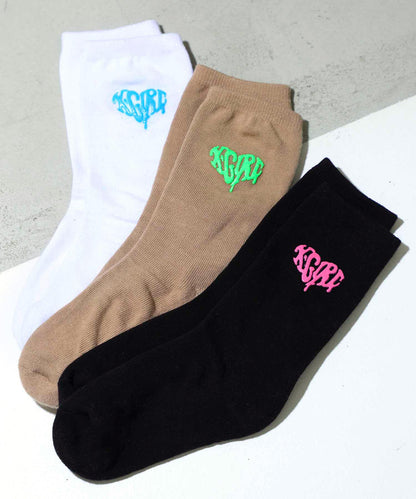DRIPPING HEART LOGO SOCKS