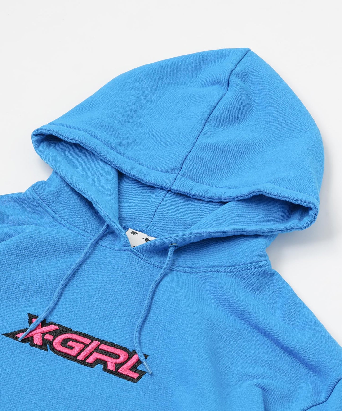 BLUE HOODIE WITH CUSTOM HAND EMBROIDERY ON THE CHEST-XS – I STOLE