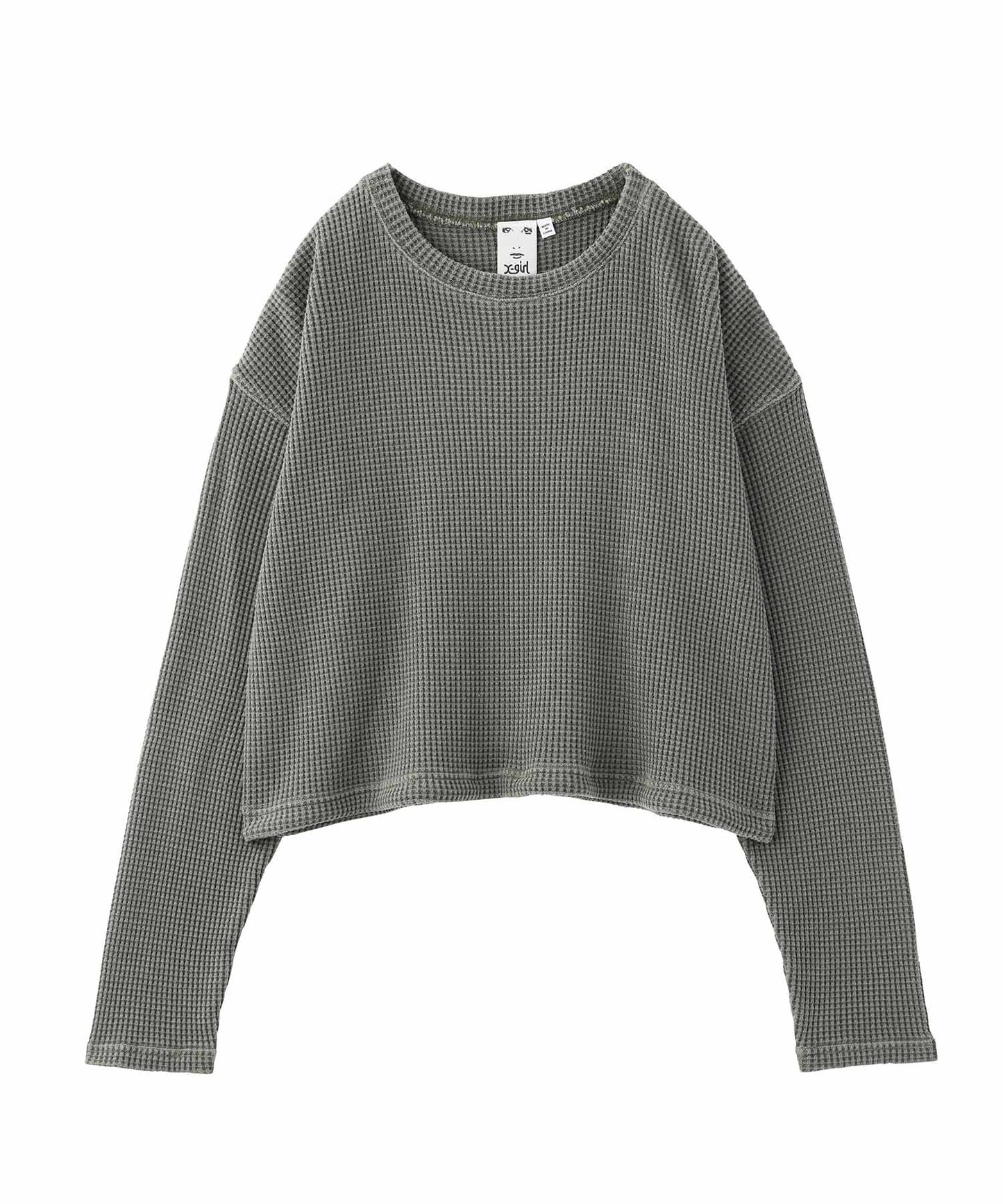 PIGMENT DYED WAFFLE CREW TOP