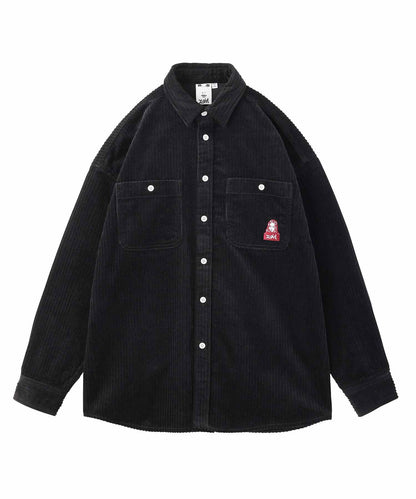 FACE EMBROIDERY CORDUROY SHIRT