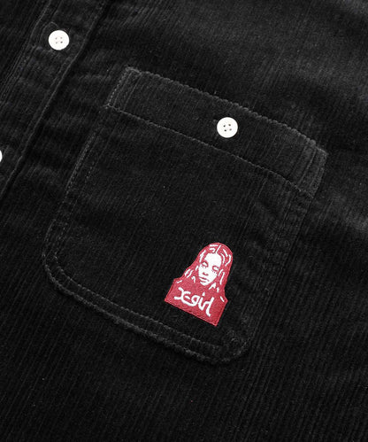 FACE EMBROIDERY CORDUROY SHIRT