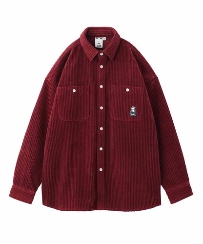FACE EMBROIDERY CORDUROY SHIRT