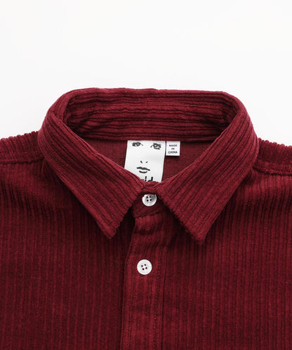 FACE EMBROIDERY CORDUROY SHIRT
