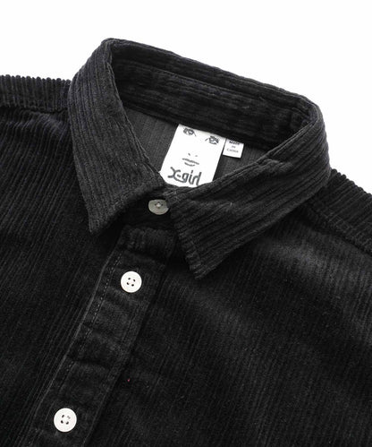 FACE EMBROIDERY CORDUROY SHIRT