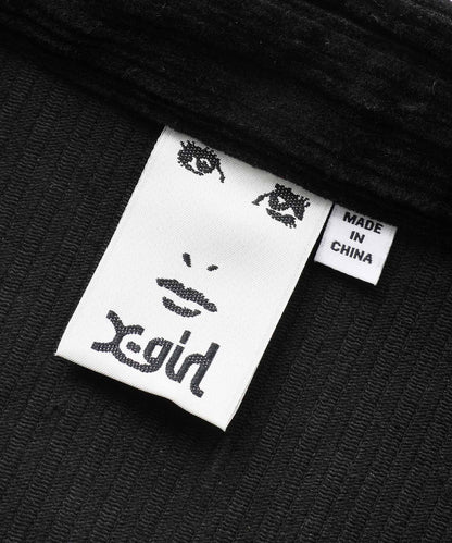 FACE EMBROIDERY CORDUROY SHIRT
