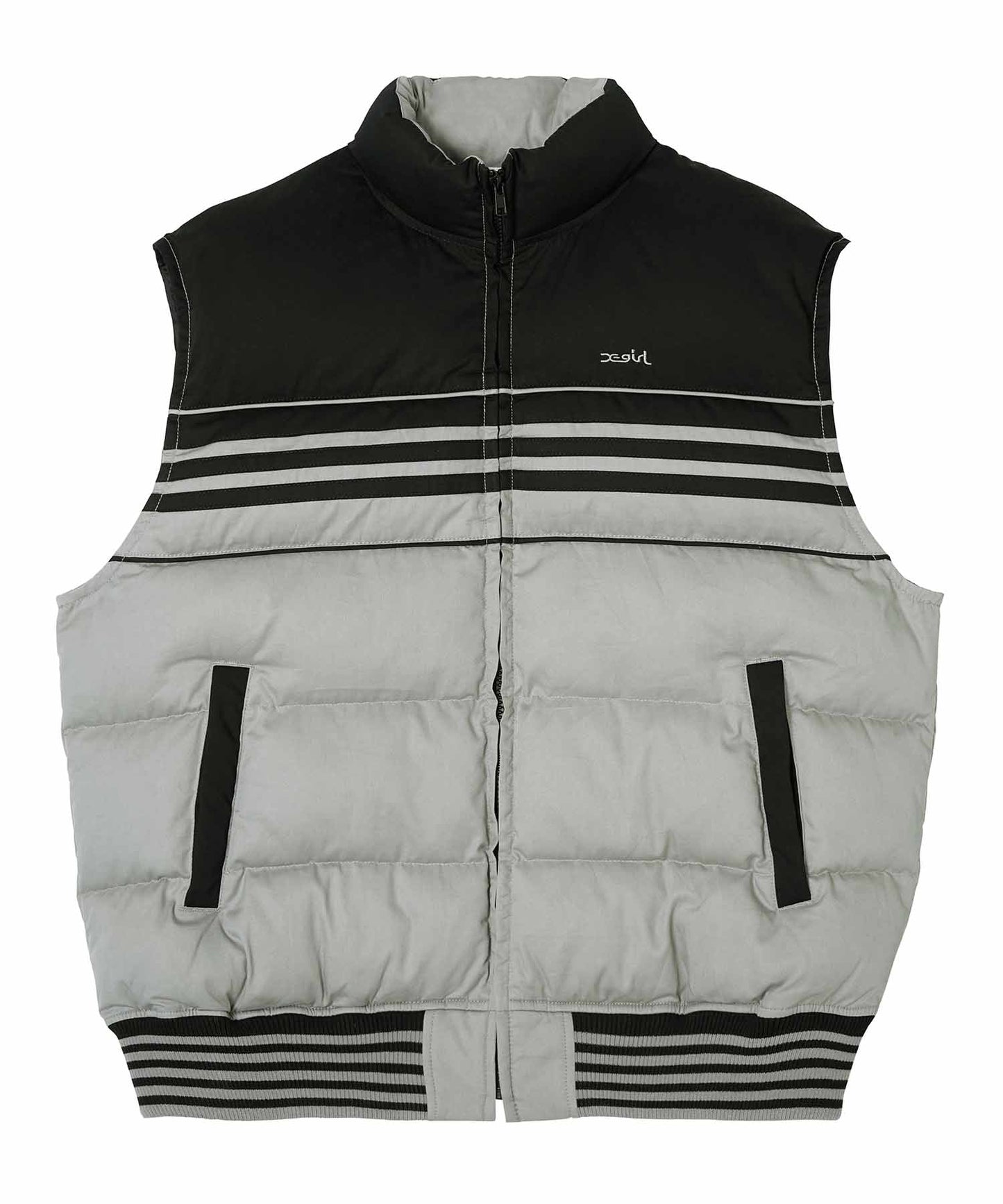 STRIPED PUFFER VEST