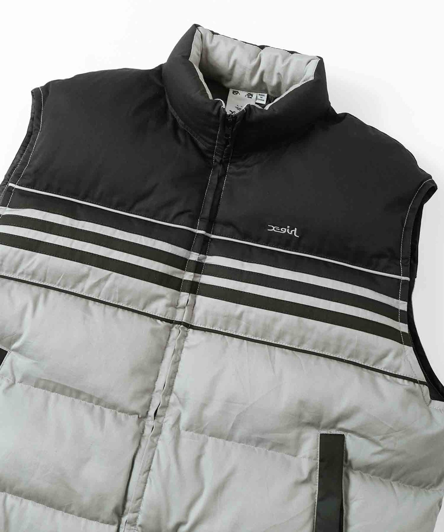 STRIPED PUFFER VEST