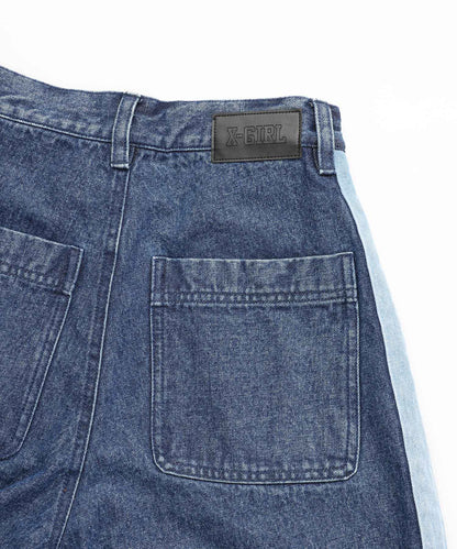 DENIM CONTRAST LINE PANTS