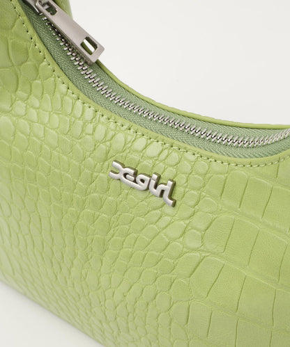 FAUX CROC MINI HAND BAG