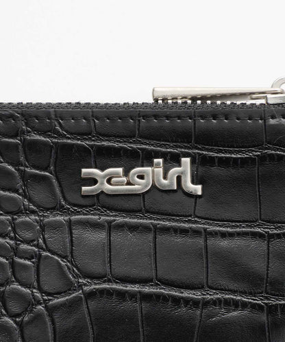FAUX CROC CARD CASE